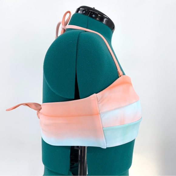 PQ Swim NWT Sunset Colour Block Bandeau Bikini Top, Large - Picture 6 of 16